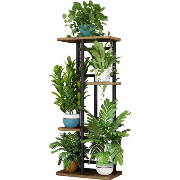 Plant Stand 4 Tier 5 Potted Indoor Plant Shelf Multiple Stands for Garden Corner - Picture 1 of 7